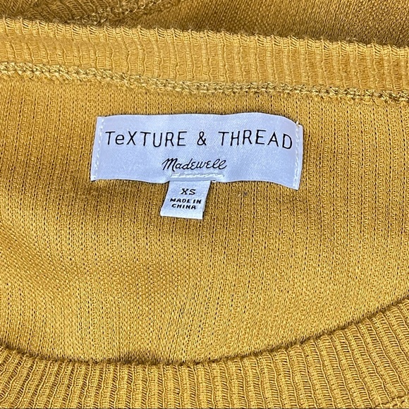 Texture and Thread Madewell Ribbed Knit Tie Front Top - Picture 4 of 5